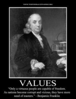 Benjamin Franklin ~&nbsp;values